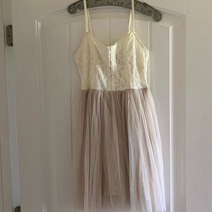 American eagle beige cream corset fairy dress